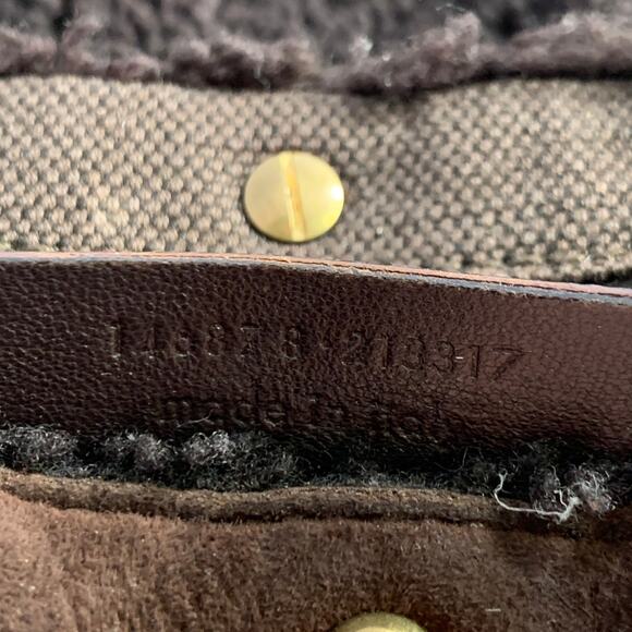 YVES SAINT LAURENT Brown Shearling Leather Shoulder Handbag - Picture 8 of 11